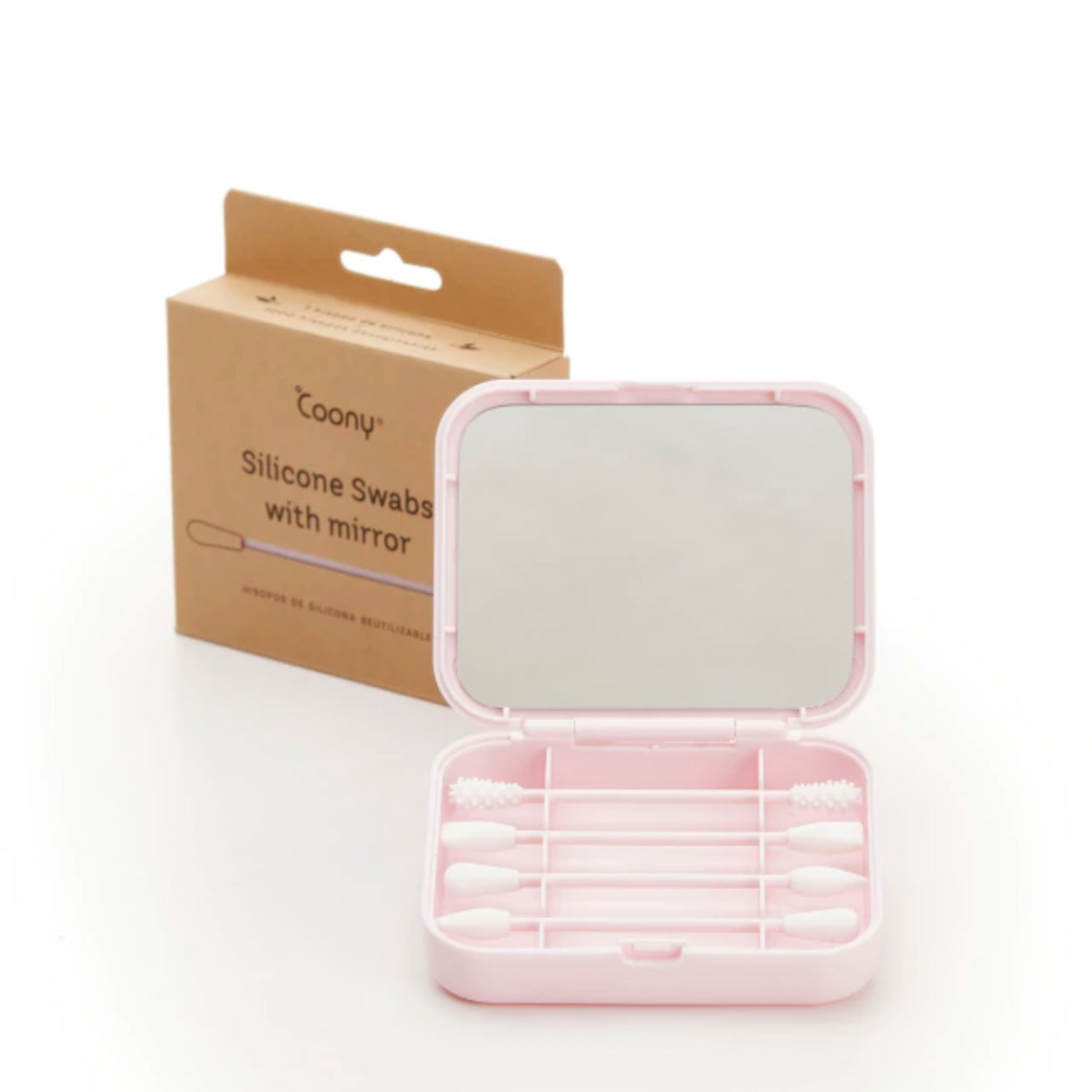 Hisopos de Silicona reutilzables con espejo Coony