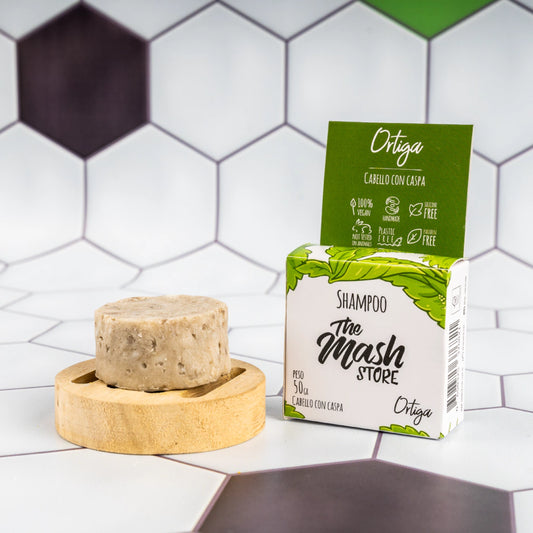 Shampoo The Mash Store de ortiga para cabello con caspa